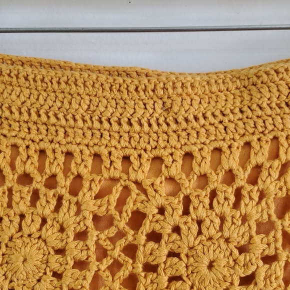 COPY - Fashion Nova Mustard Yellow Crochet Skirt - Picture 4 of 8